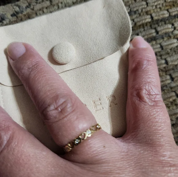 14K Yellow Gold & Diamond Heart Ring 3mm 0.08ct 6 1/2 Ember Jewelry 14k Stamped - Picture 5 of 8